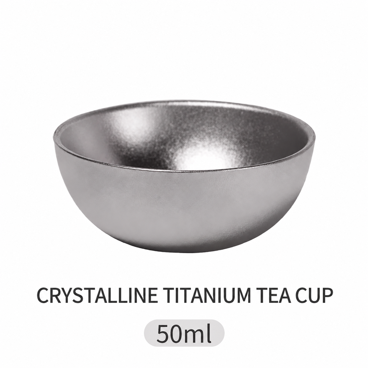 Tea cup — silver-tone bowl shape