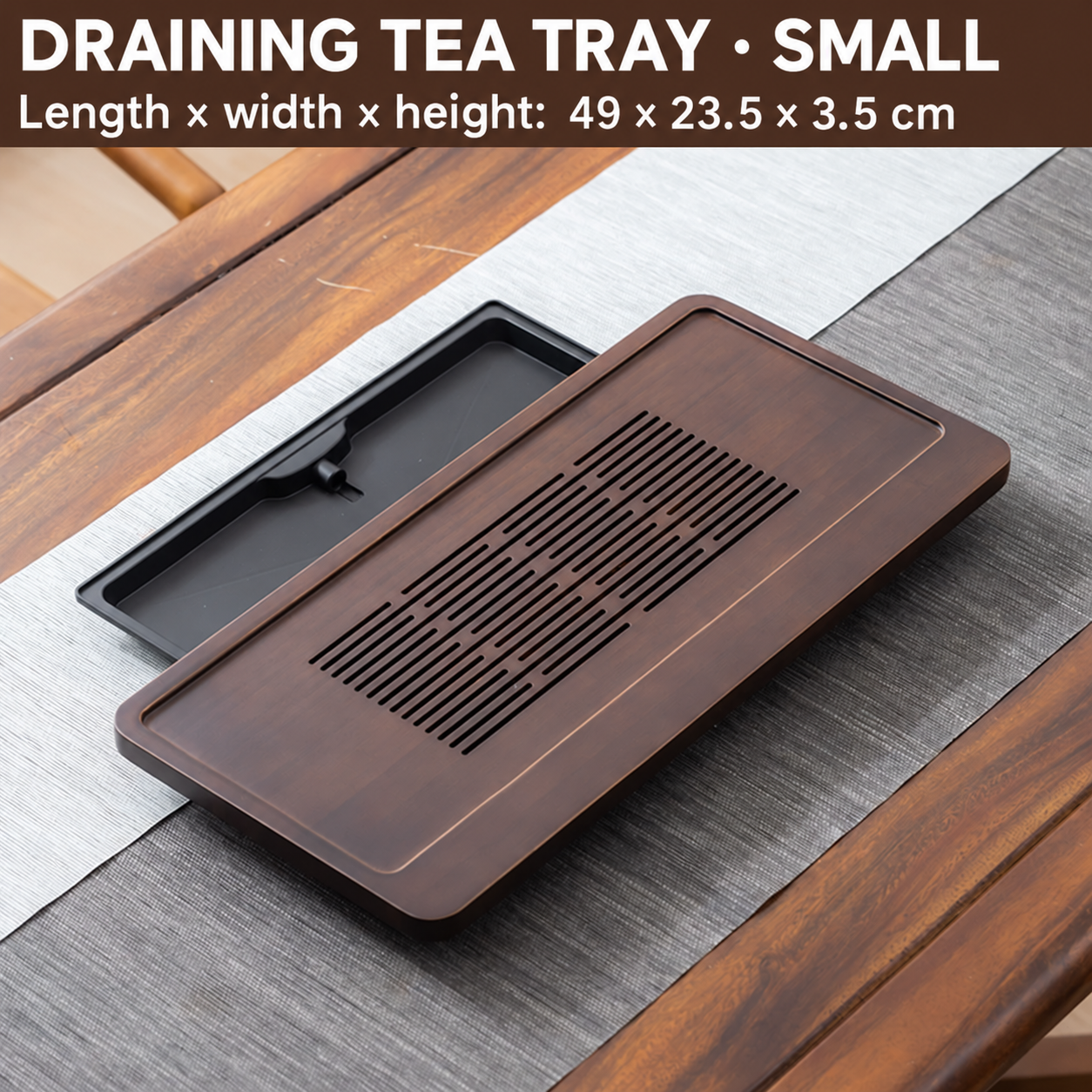 Tea tray — brown · drainage tray