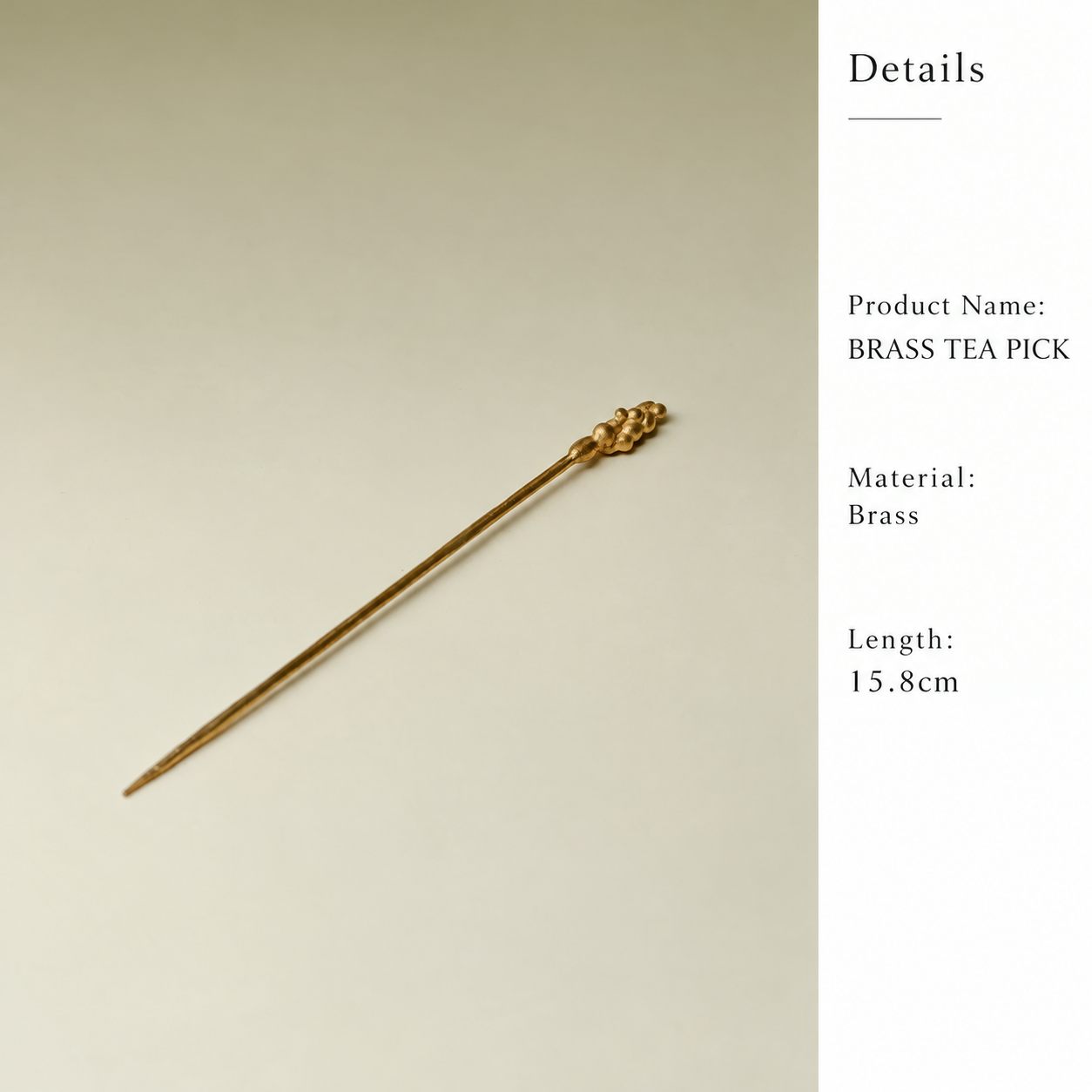 Tea pick — gold tone