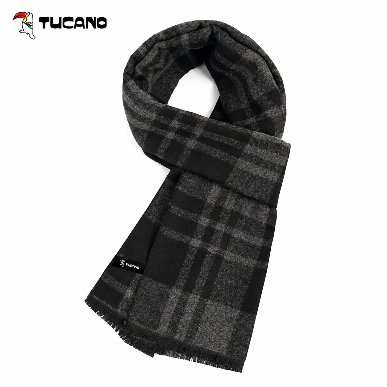 Scarf — charcoal · check