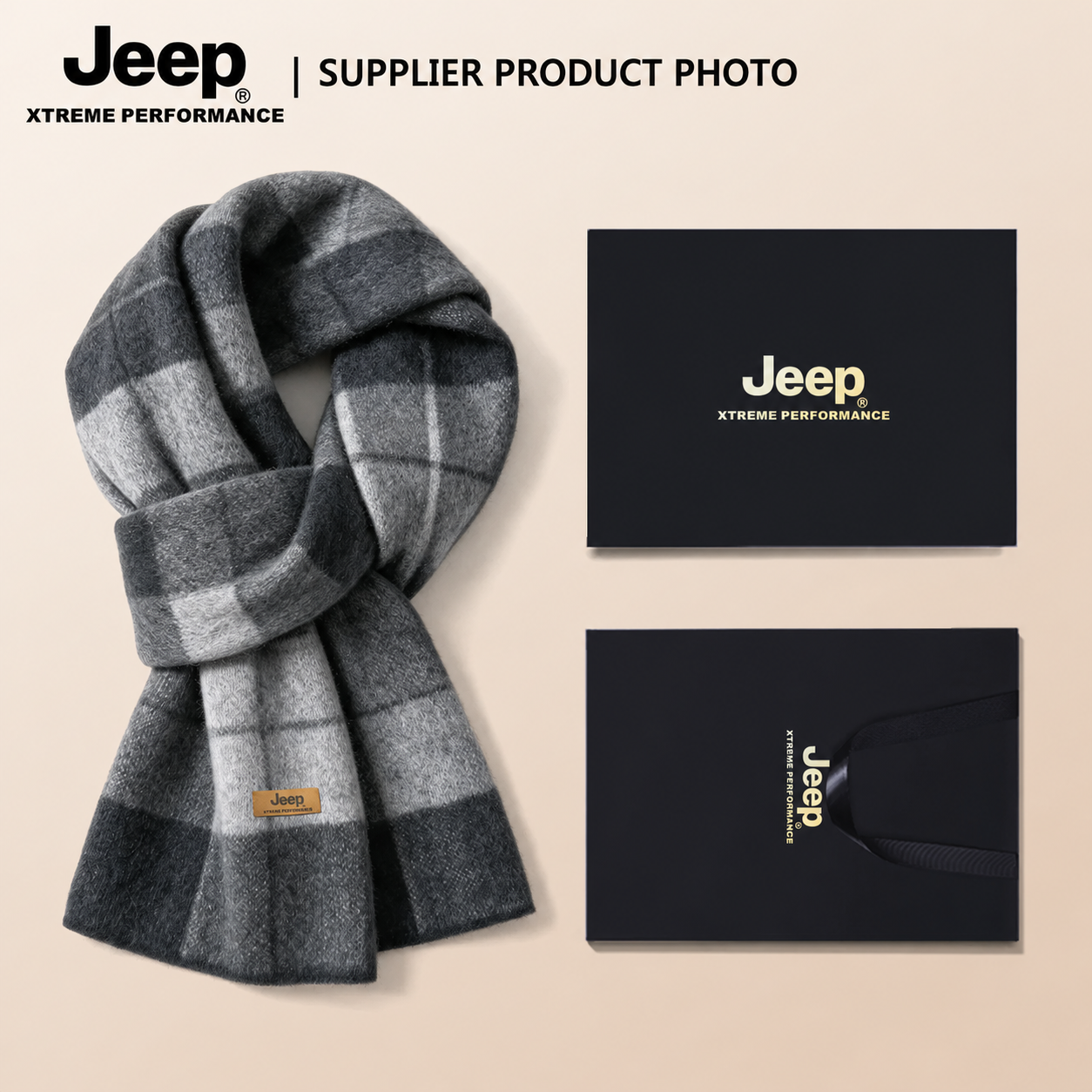 Scarf — grey · check