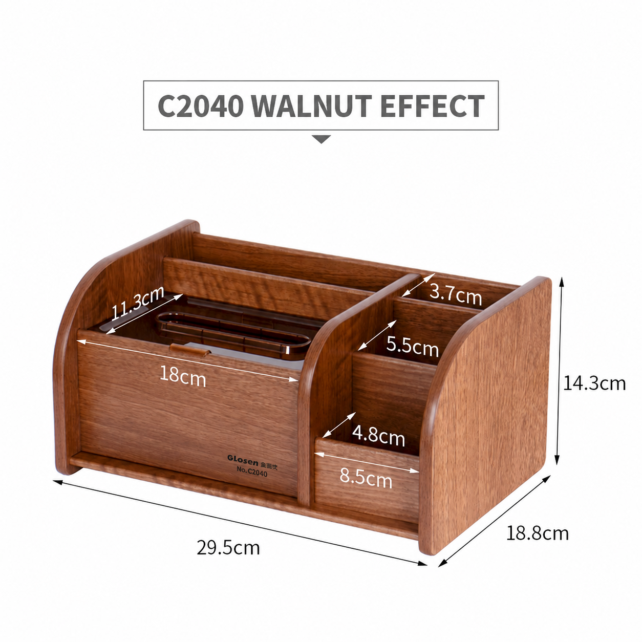 Desk organiser — brown · drawer
