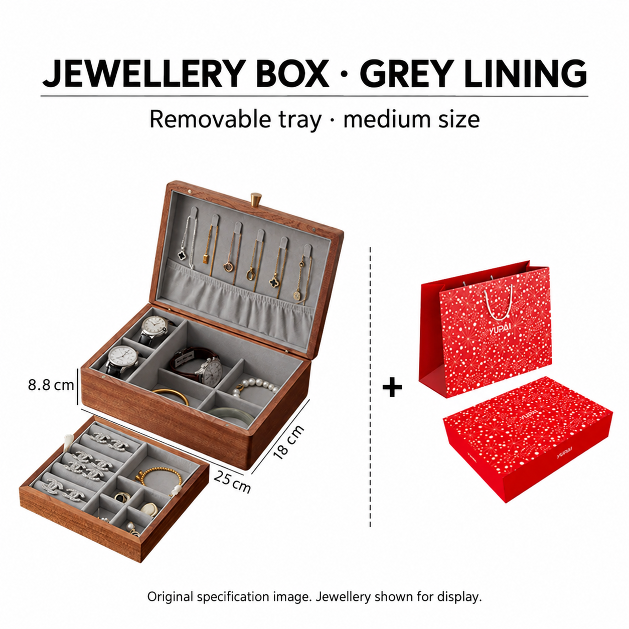 Jewellery case — grey lining