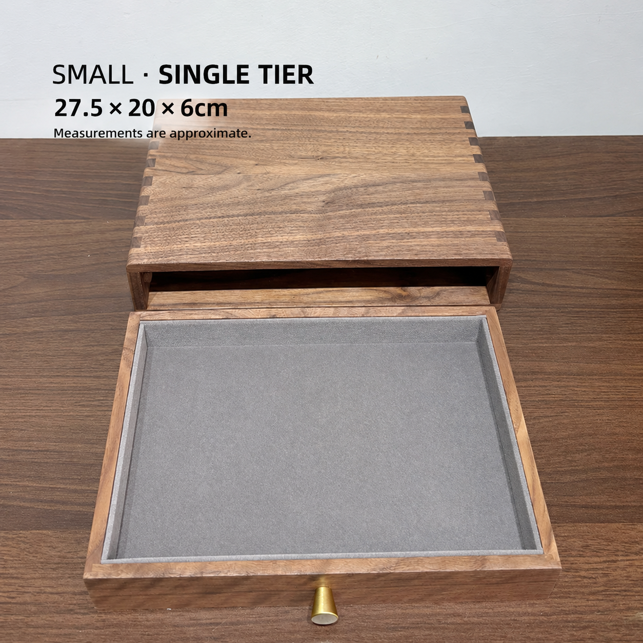 Desk drawer organiser — brown · grey
